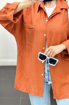 مانتو کرسپو آستین پاگون پشت دکمه دار