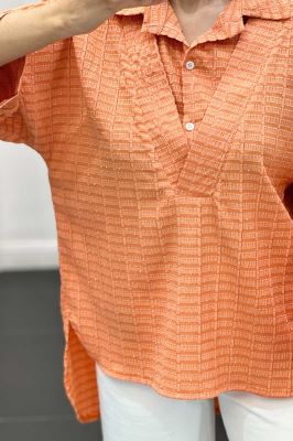 مانتو دو یقه نوا پشت بلند