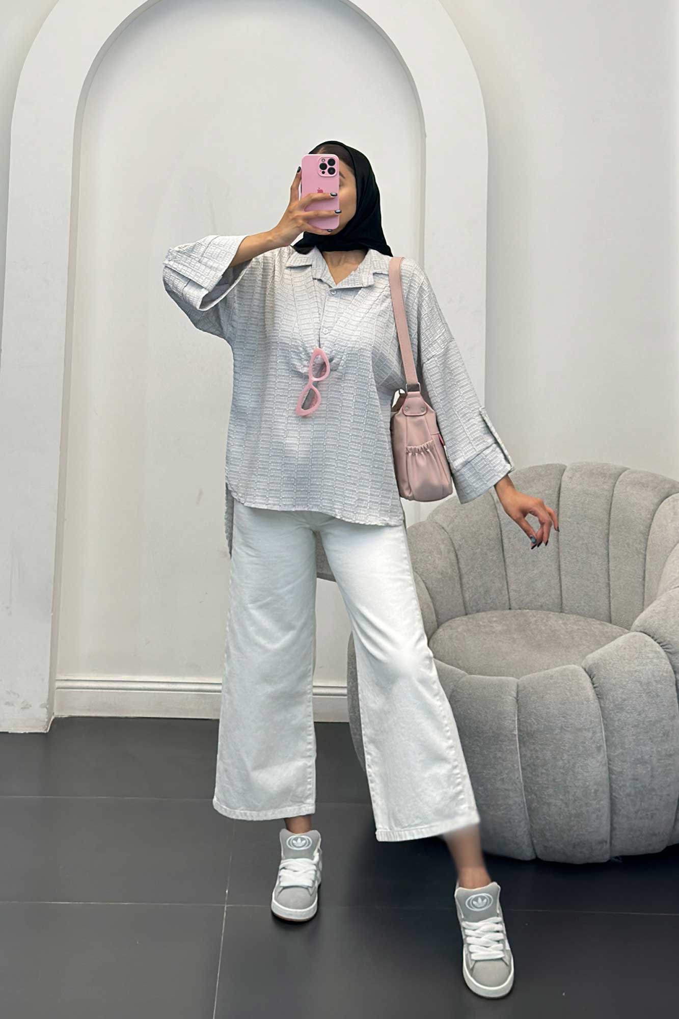 مانتو دو یقه نوا پشت بلند