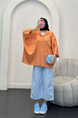 مانتو دو جیب پاکتی نوا آستین کیمونو