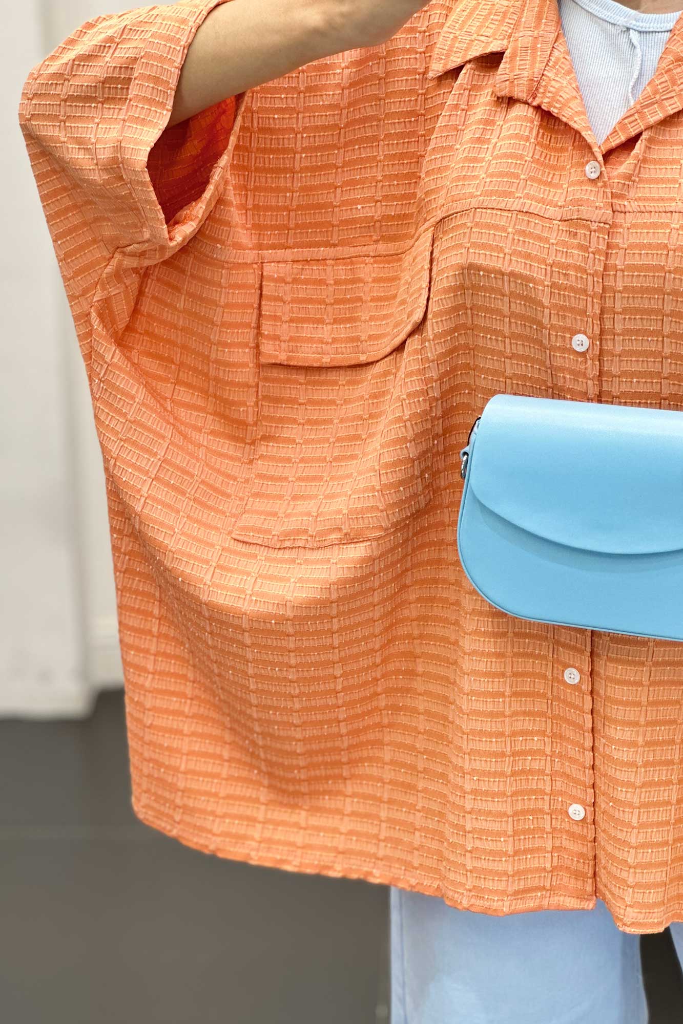 مانتو دو جیب پاکتی نوا آستین کیمونو