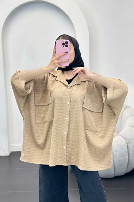 مانتو دو جیب پاکتی نوا آستین کیمونو