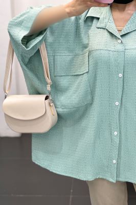 مانتو دو جیب پاکتی نوا آستین کیمونو