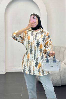 مانتو کراش جناقی کمرگت دار