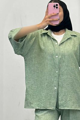 ست مانتو و شلوار شانتون برفکی باروج