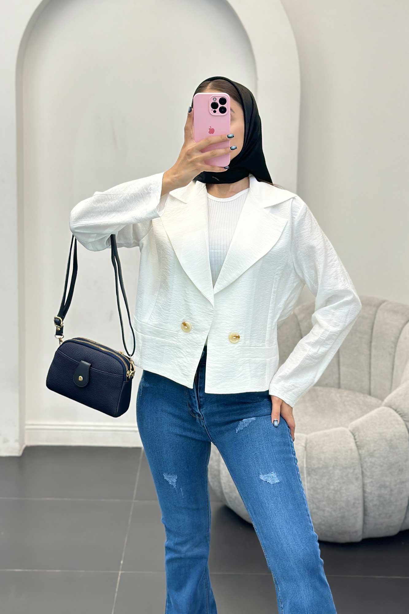 کت کراپ کریشه جیب فیلتو