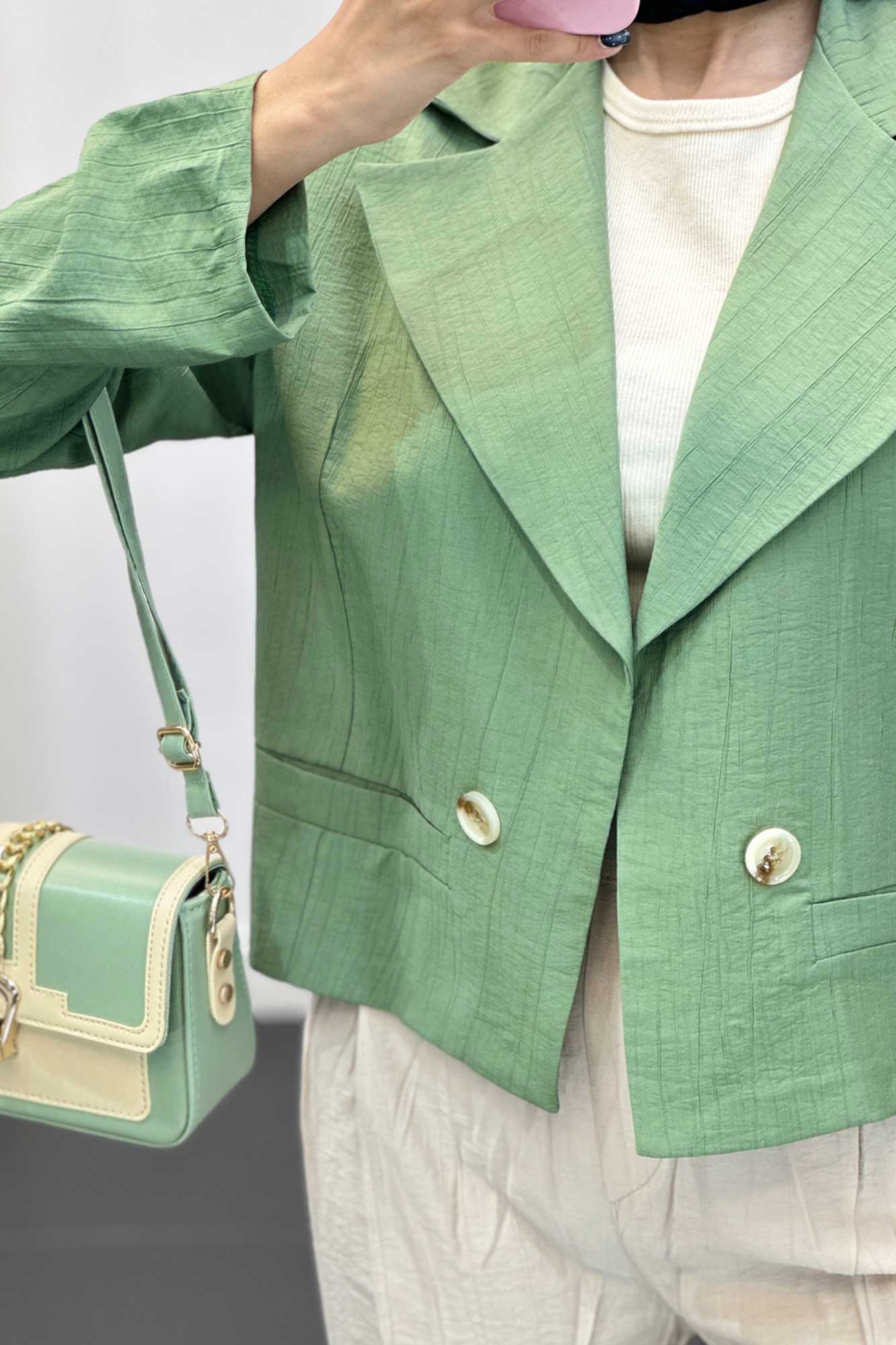 کت کراپ کریشه جیب فیلتو