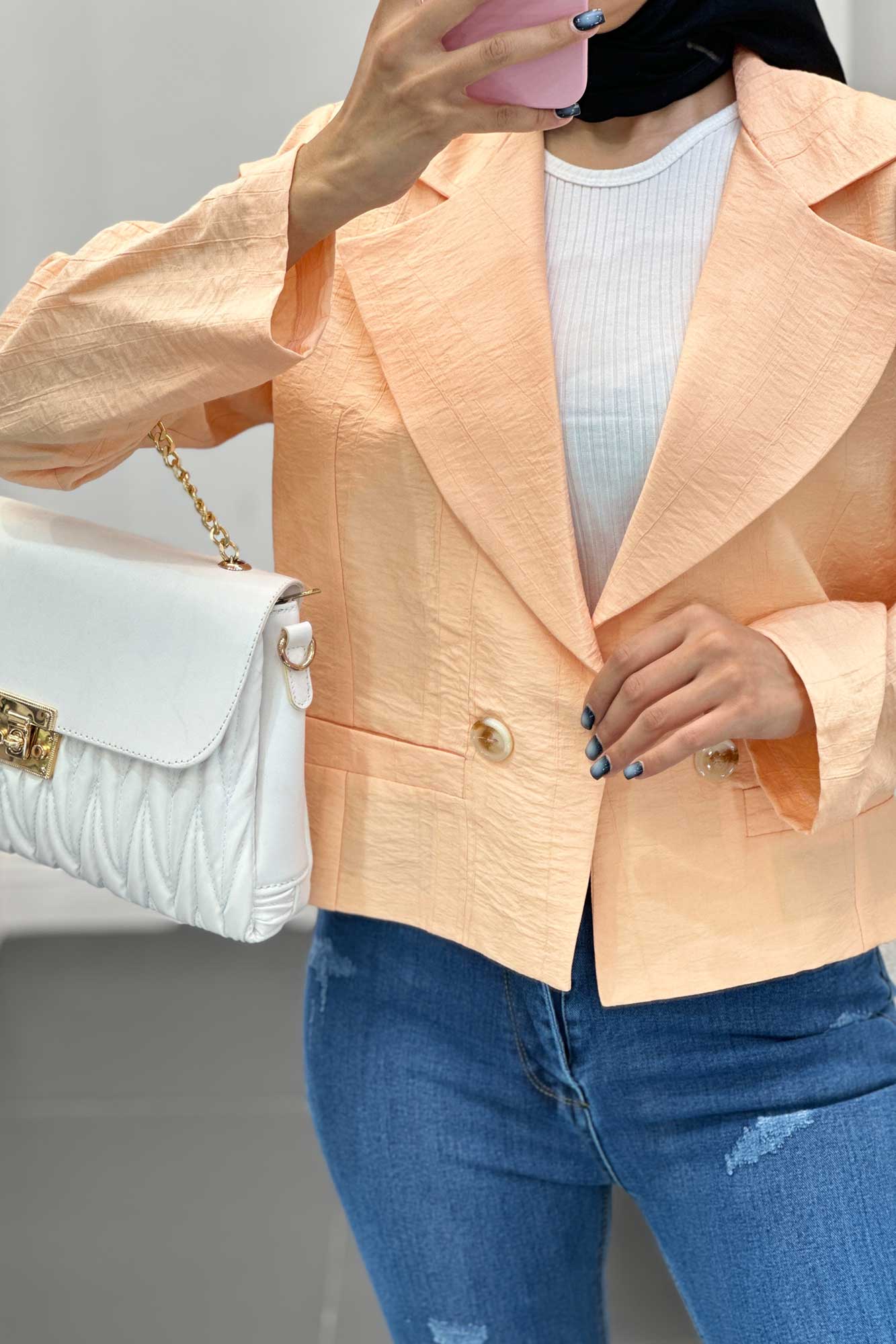 کت کراپ کریشه جیب فیلتو