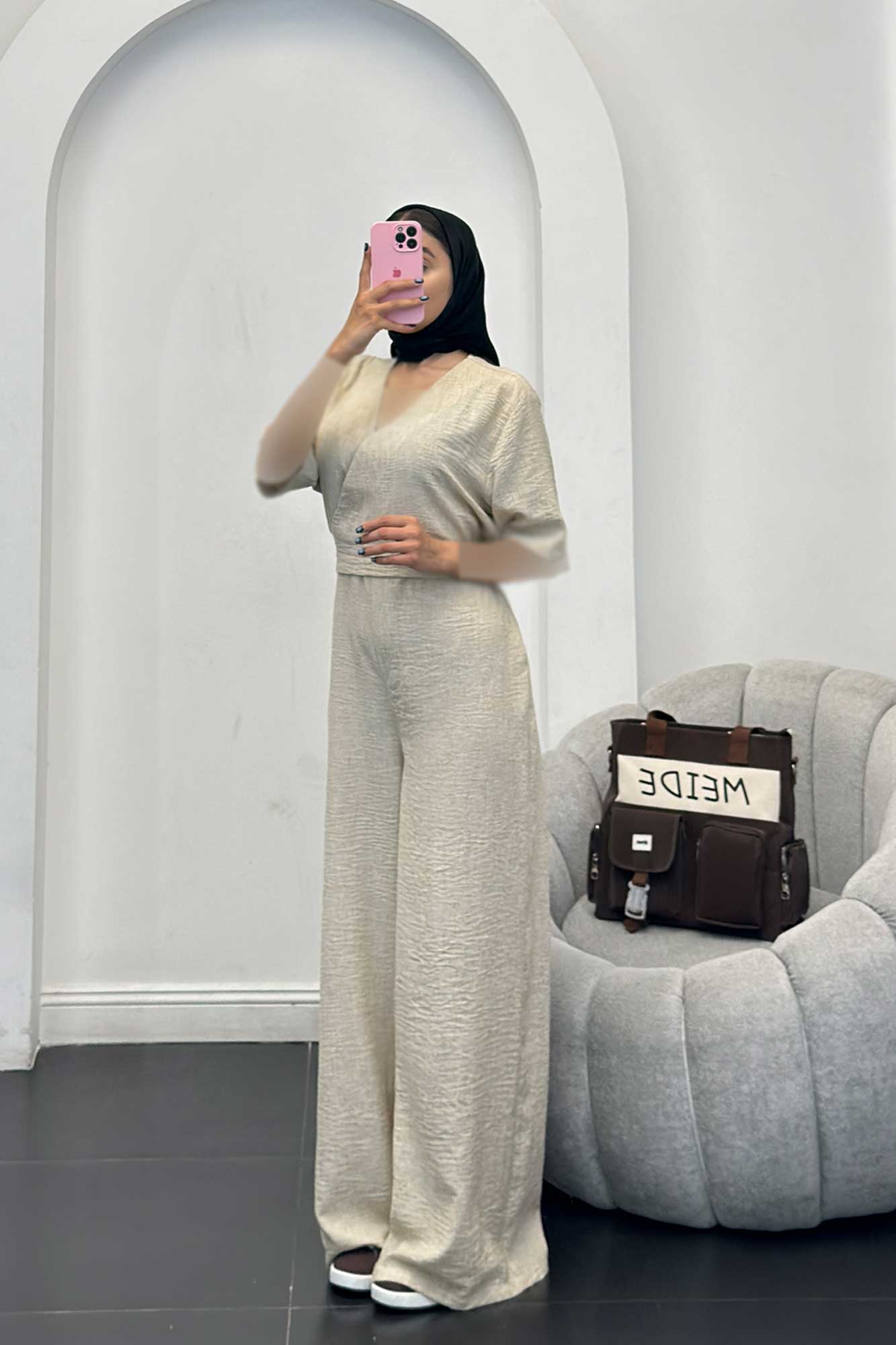 اورال یقه چپ و راست استین کوتاه