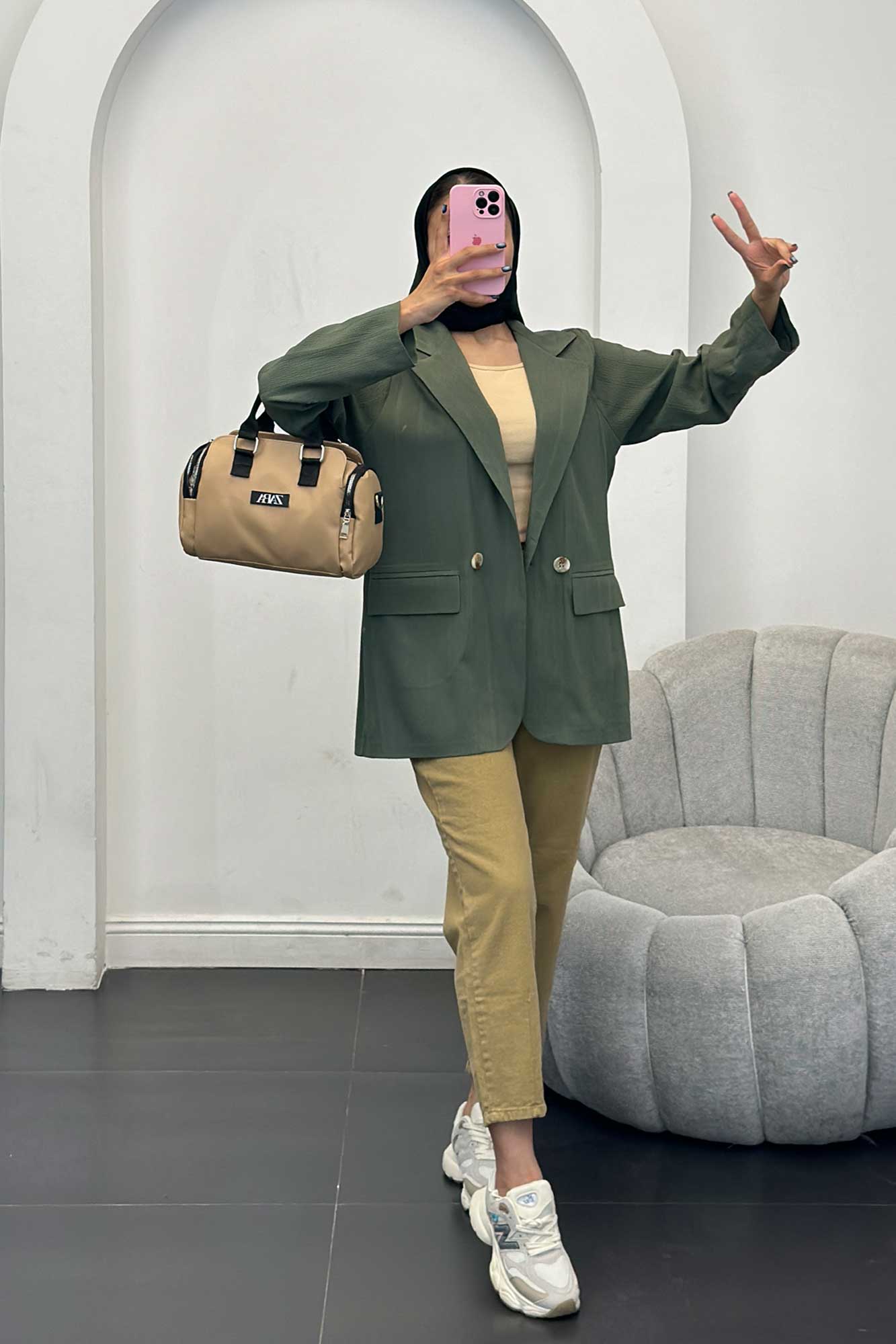 مانتو سه جیب جگوار کارن