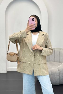 مانتو چهار دکمه شانتون برفکی رهام