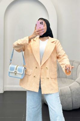 مانتو چهار دکمه شانتون برفکی رهام