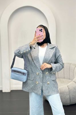 مانتو چهار دکمه شانتون برفکی رهام