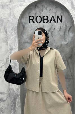 ست بلوز و دامن لینن مژده