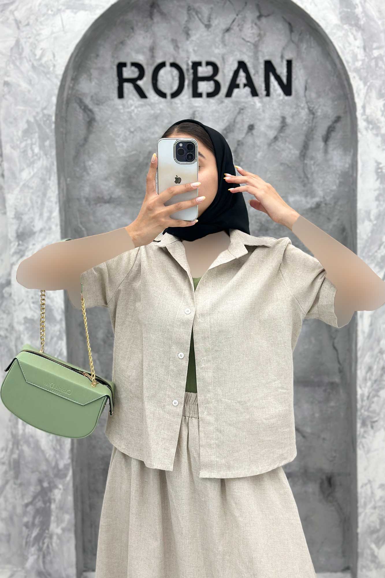 ست بلوز و دامن لینن مژده