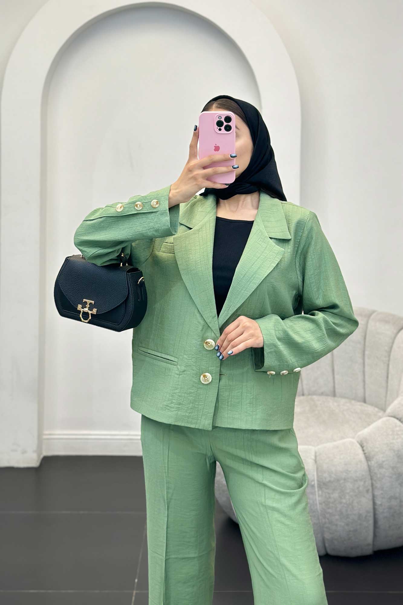 ست کت و شلوار دو دکمه کریشه زینو