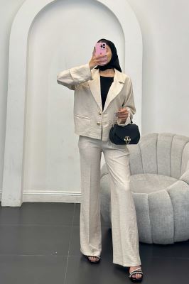 ست کت و شلوار دو دکمه کریشه زینو