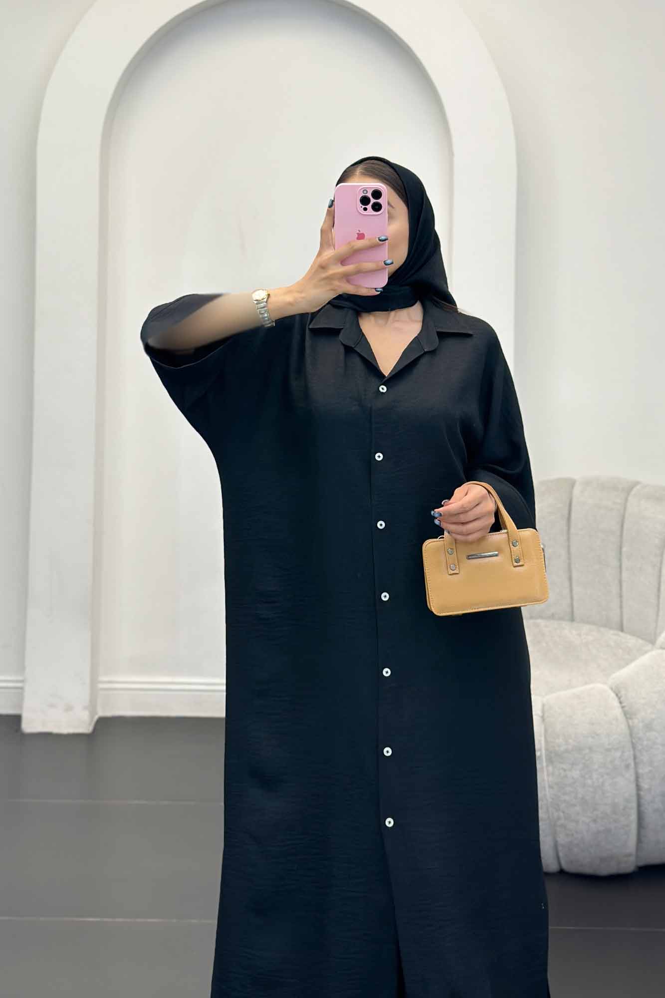 مانتو کفتان جلو دکمه آستین سه رب شانتون