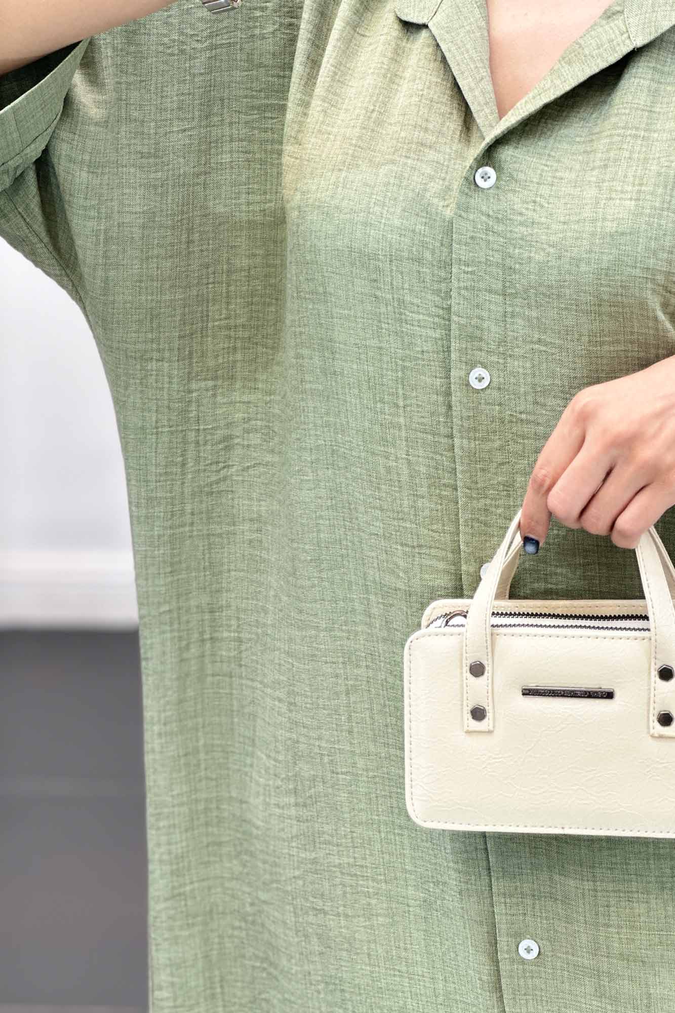 مانتو کفتان جلو دکمه آستین سه رب شانتون