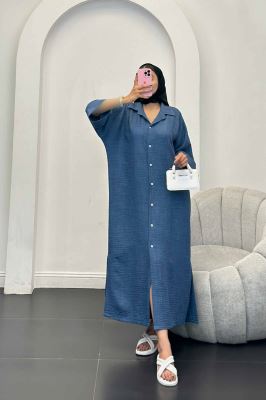 مانتو کفتان جلو دکمه آستین سه رب شانتون