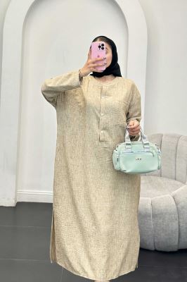 مانتو کفتان یقه سه سانت شانتون برفکی تک جیب