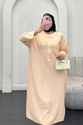 مانتو کفتان یقه سه سانت شانتون برفکی تک جیب