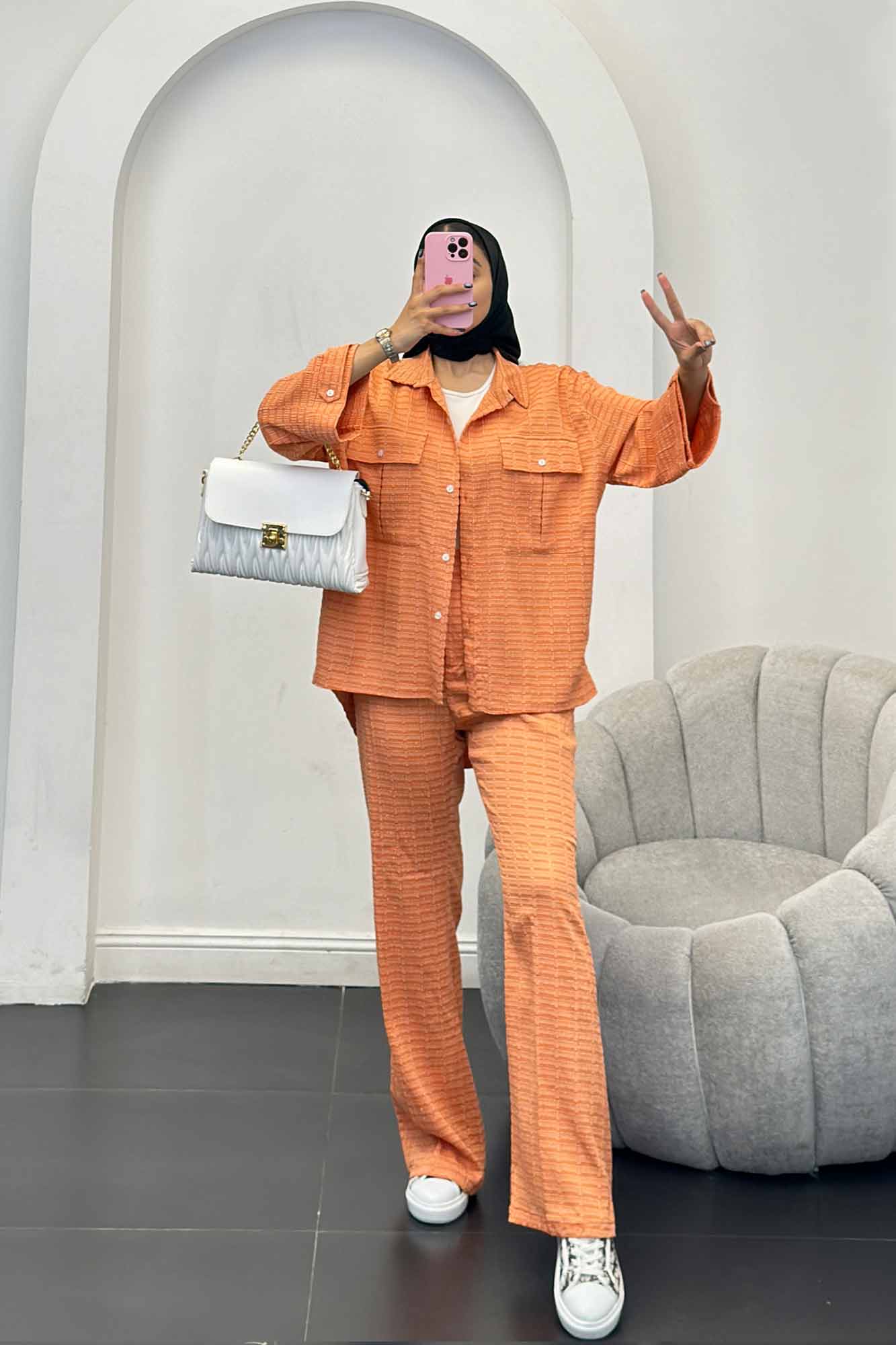 ست مانتو و شلوار نوا پشت هلال آویژه