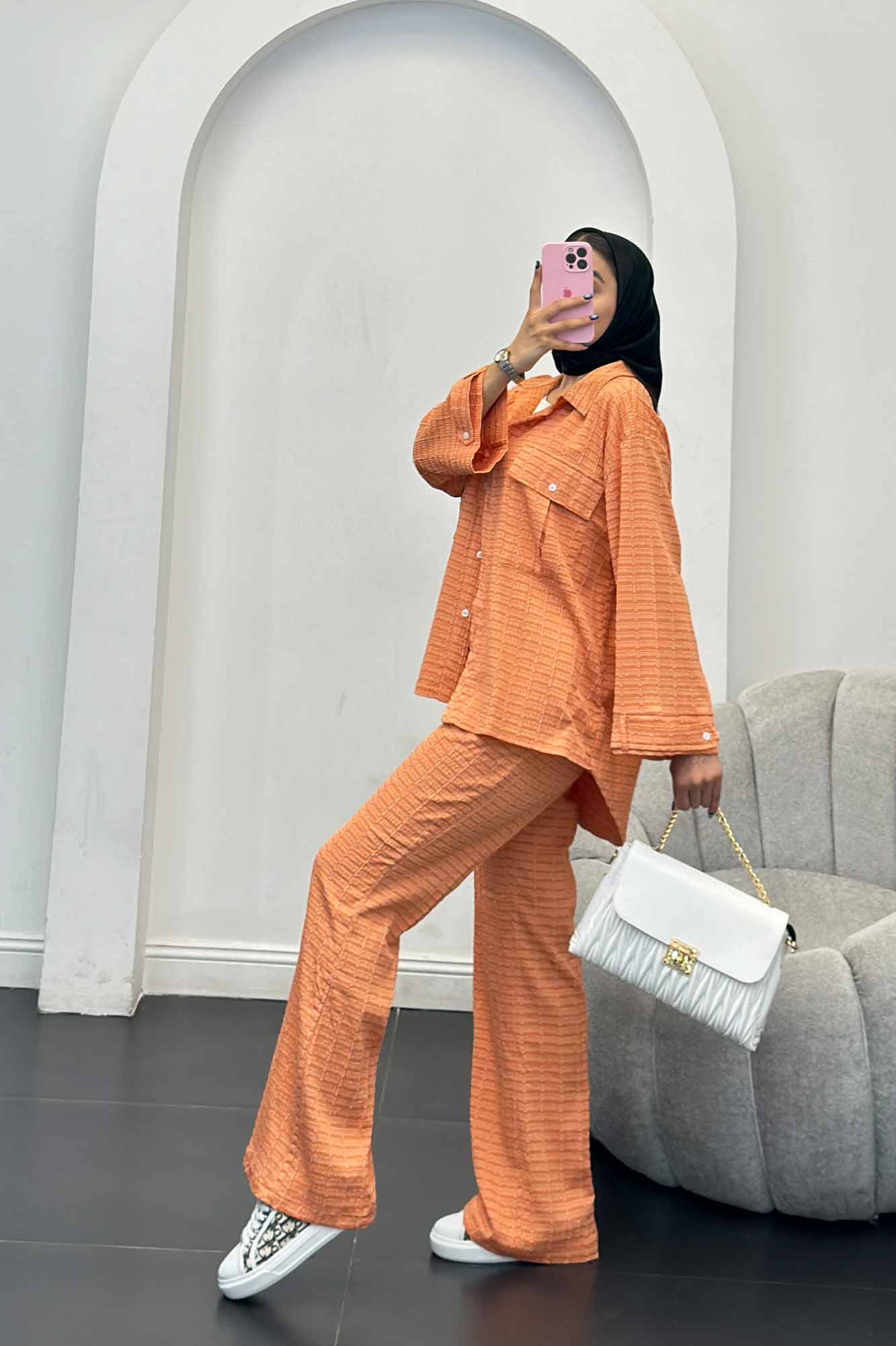 ست مانتو و شلوار نوا پشت هلال آویژه