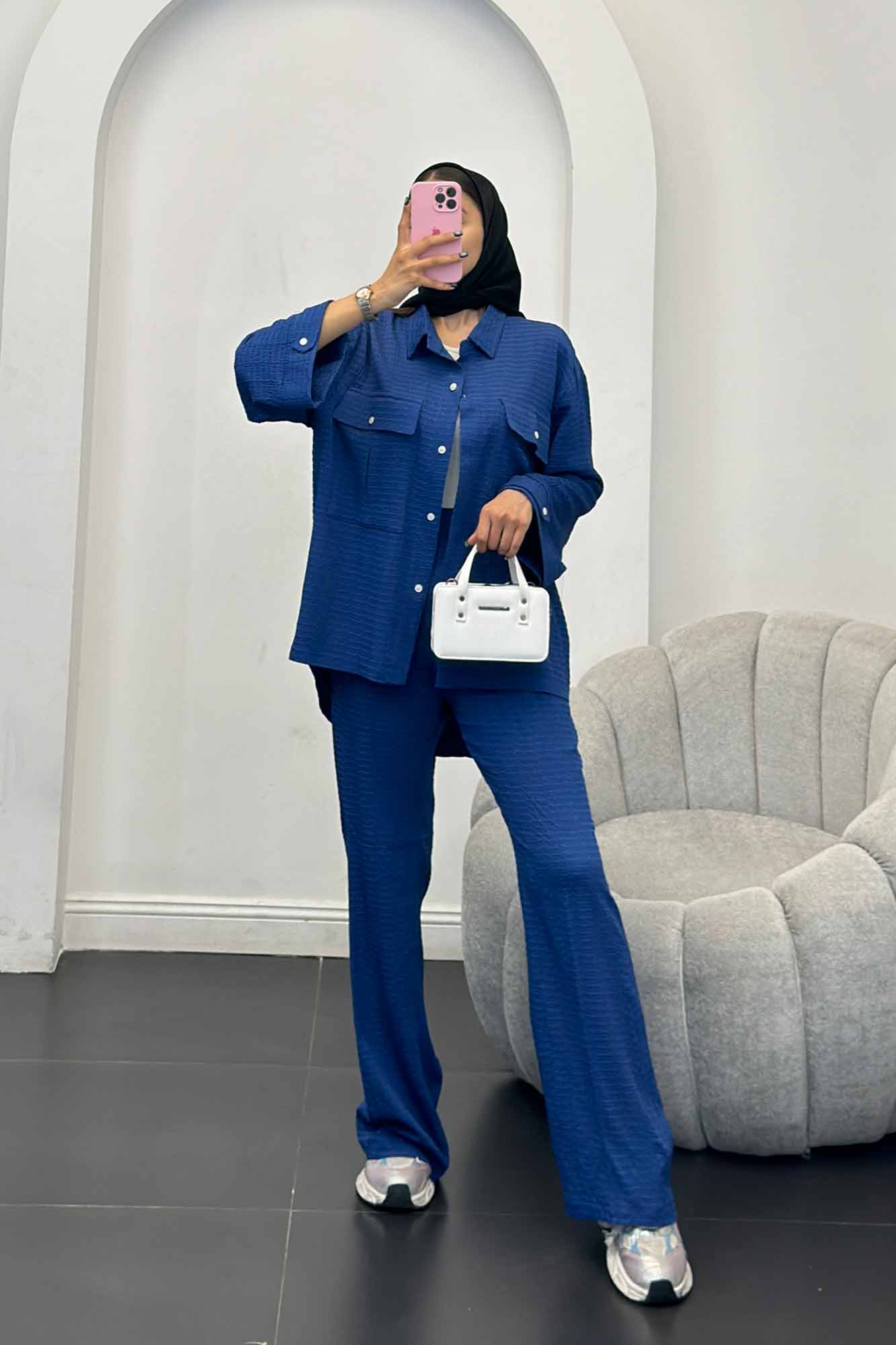 ست مانتو و شلوار نوا پشت هلال آویژه