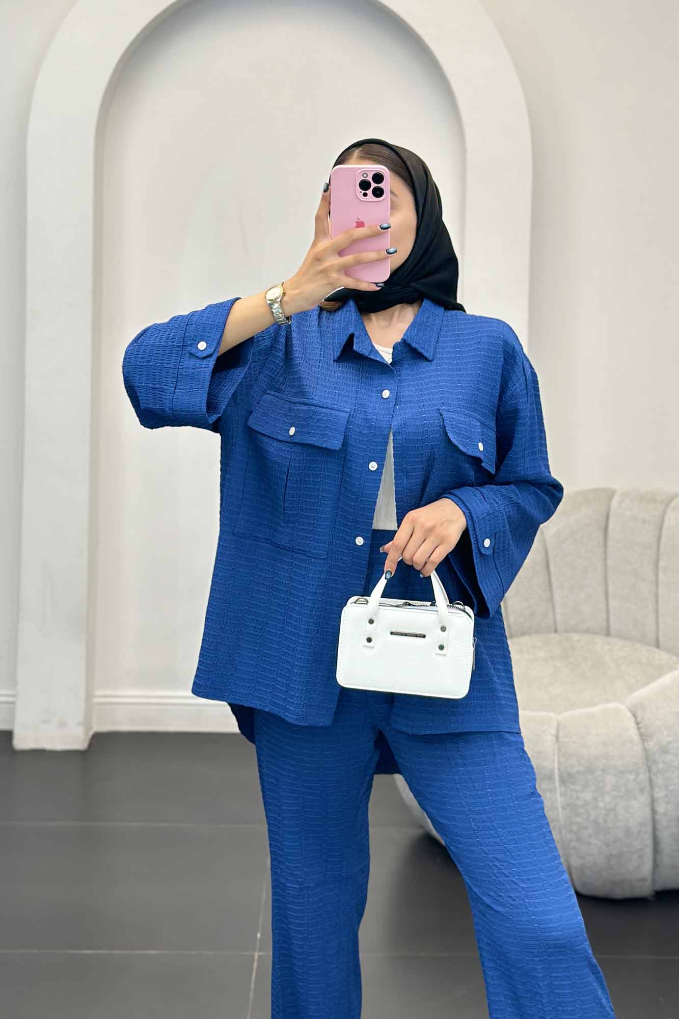 ست مانتو و شلوار نوا پشت هلال آویژه