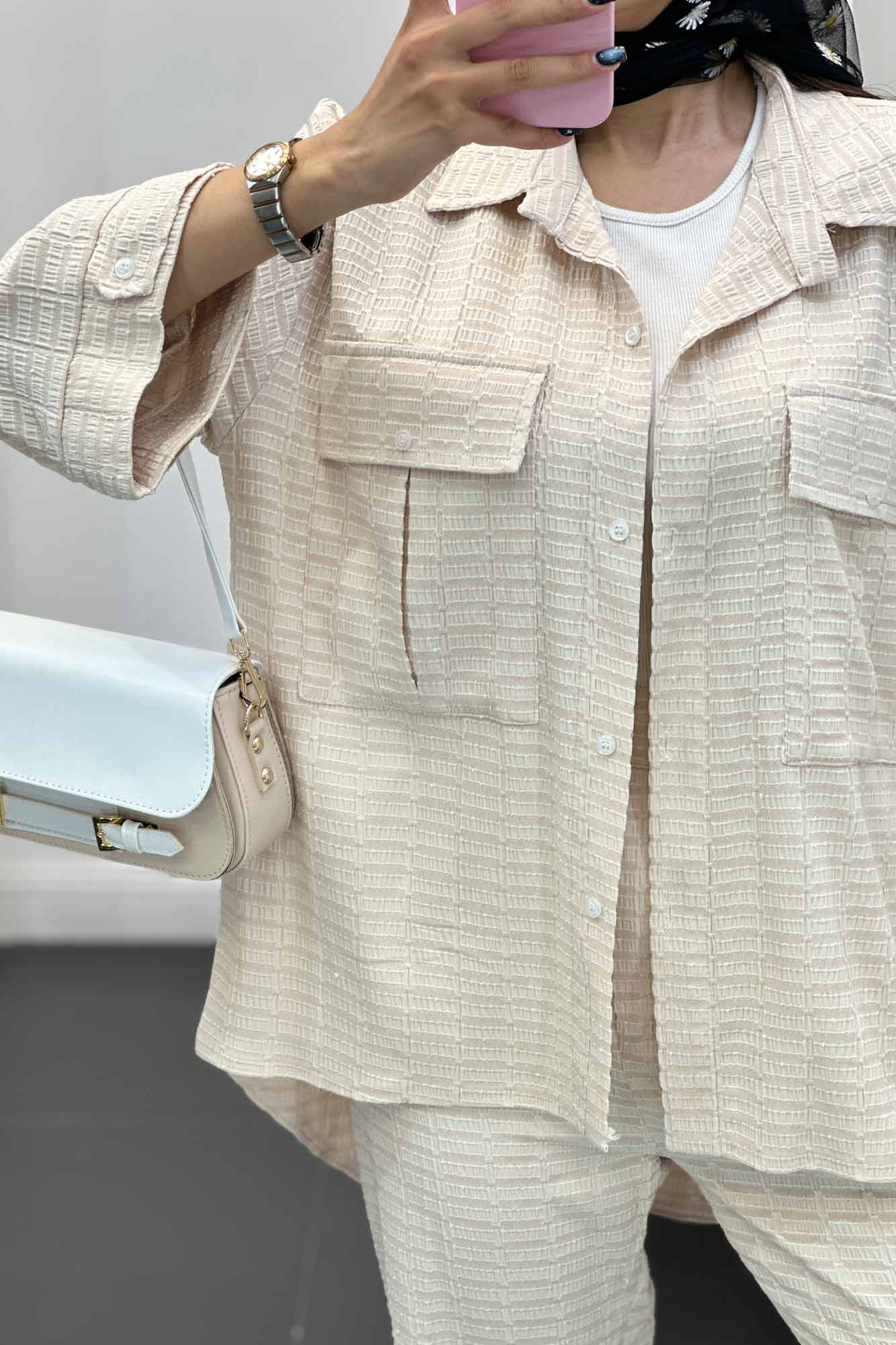 ست مانتو و شلوار نوا پشت هلال آویژه