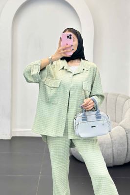 ست مانتو و شلوار نوا پشت هلال آویژه