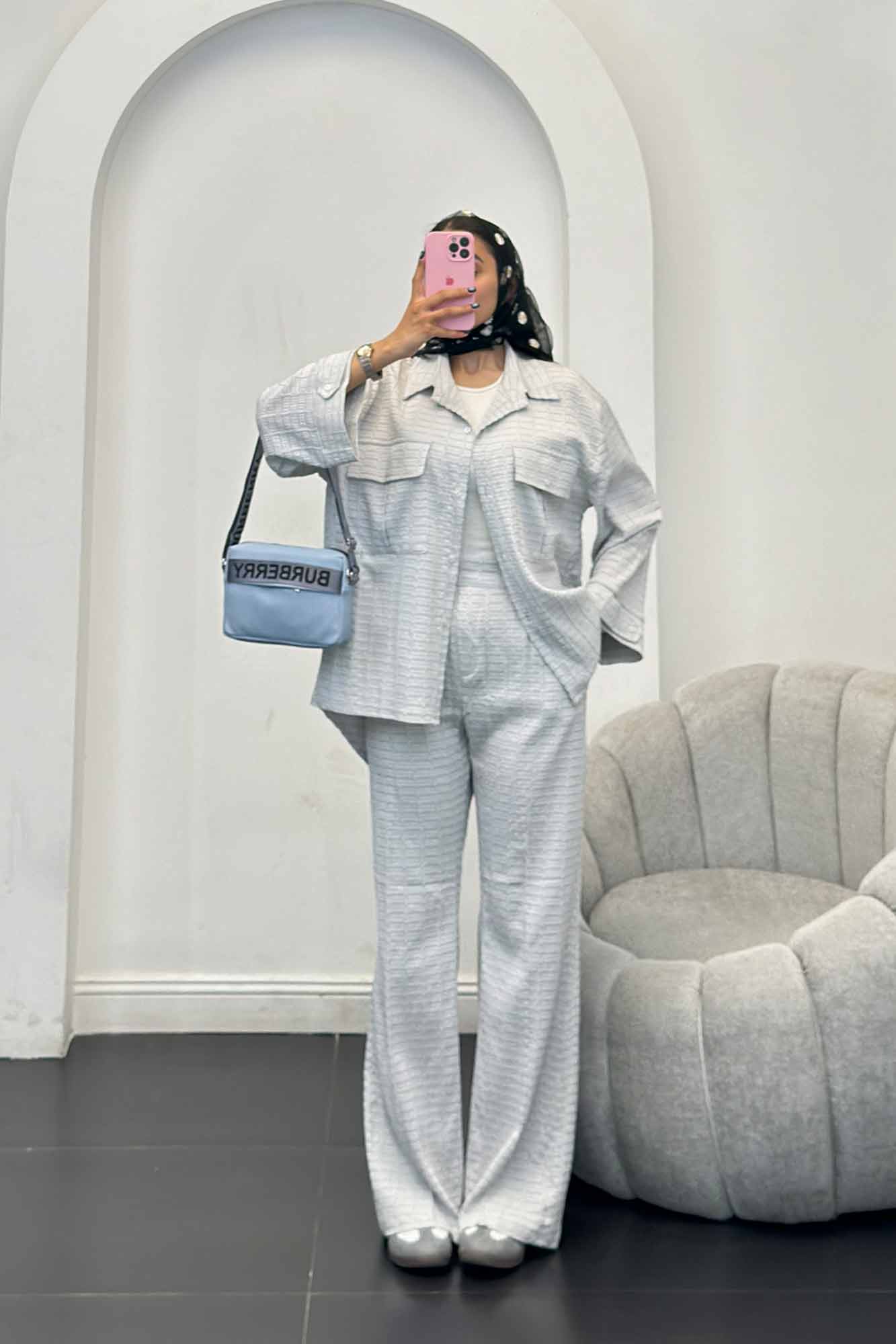 ست مانتو و شلوار نوا پشت هلال آویژه