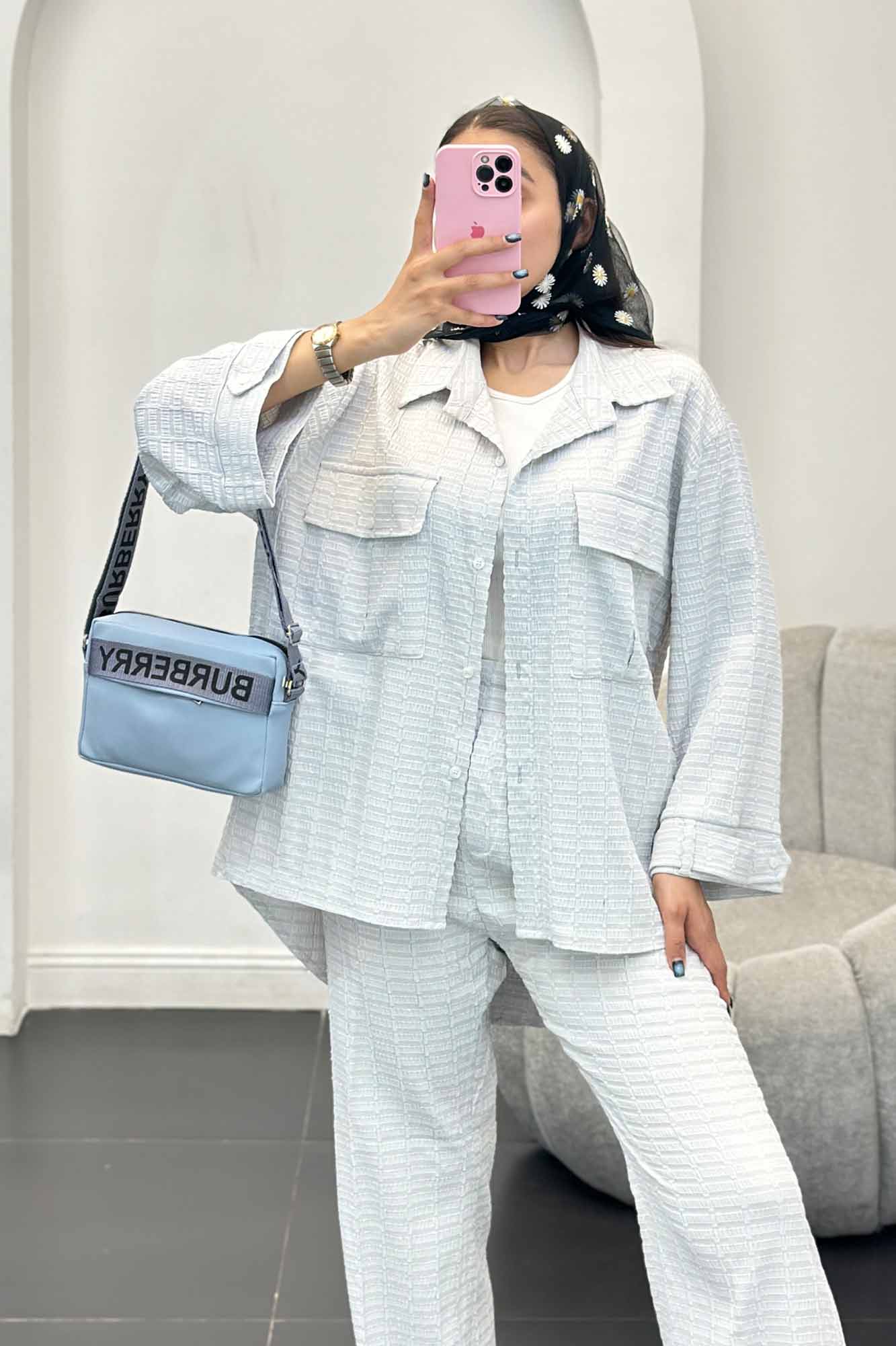 ست مانتو و شلوار نوا پشت هلال آویژه