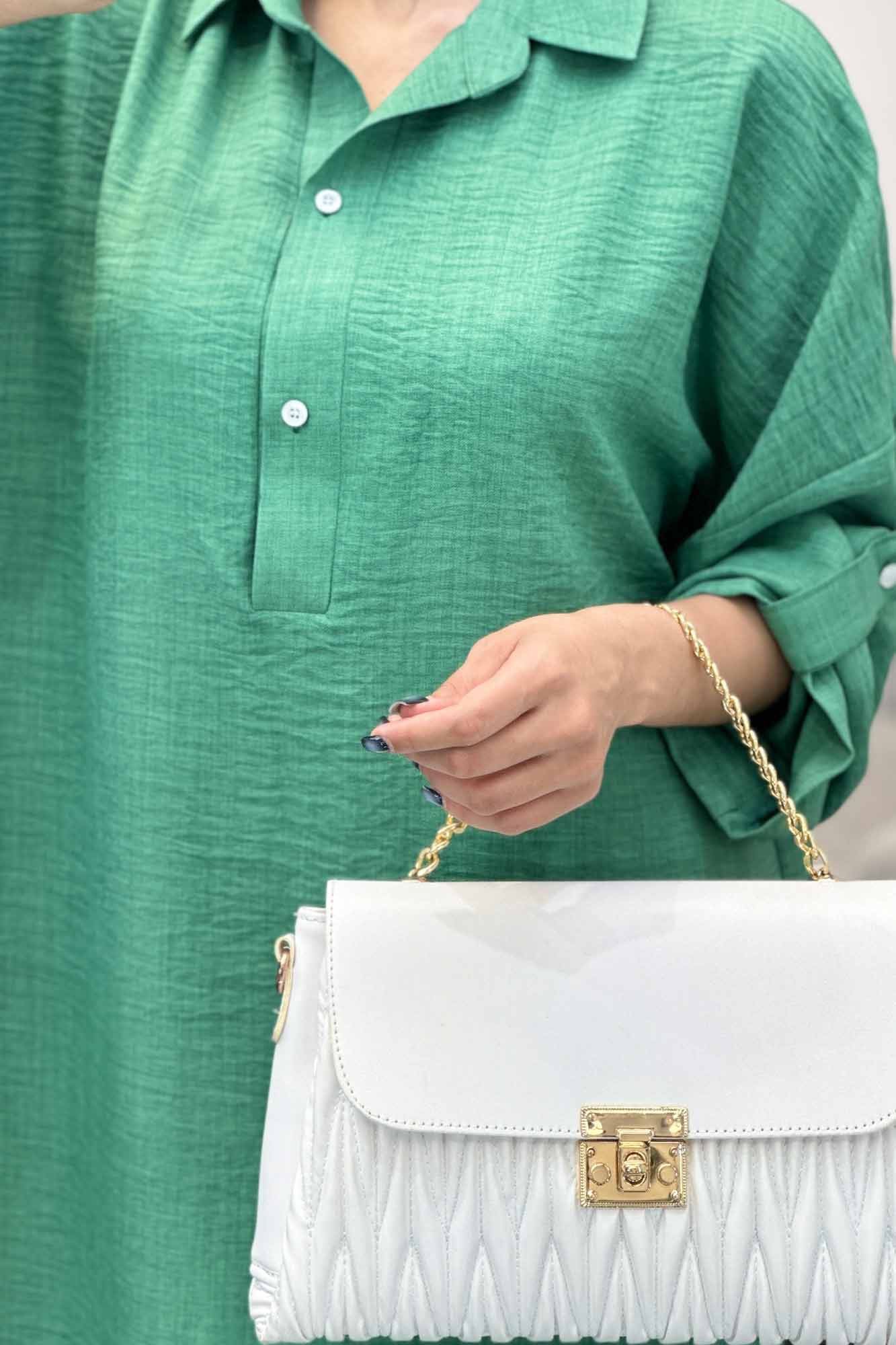 مانتو کفتان یقه شکاری آستین پاگن دار شانتون