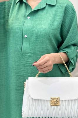 مانتو کفتان یقه شکاری آستین پاگن دار شانتون