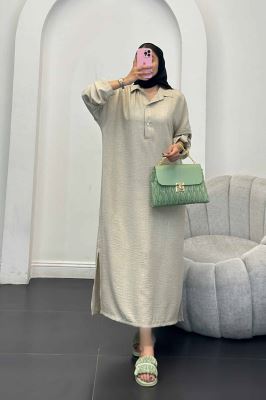 مانتو کفتان یقه شکاری آستین پاگن دار شانتون