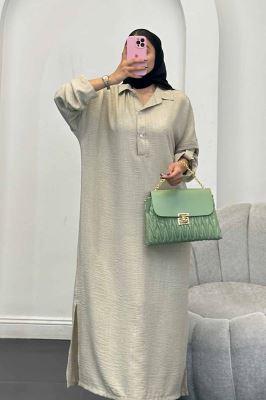 مانتو کفتان یقه شکاری آستین پاگن دار شانتون