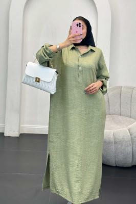 مانتو کفتان یقه شکاری آستین پاگن دار شانتون