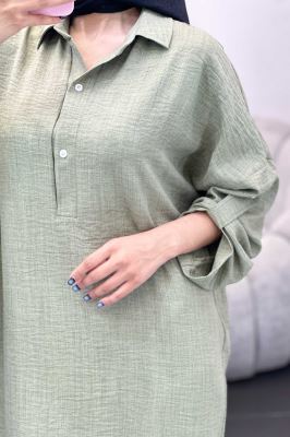 مانتو کفتان یقه شکاری آستین پاگن دار شانتون