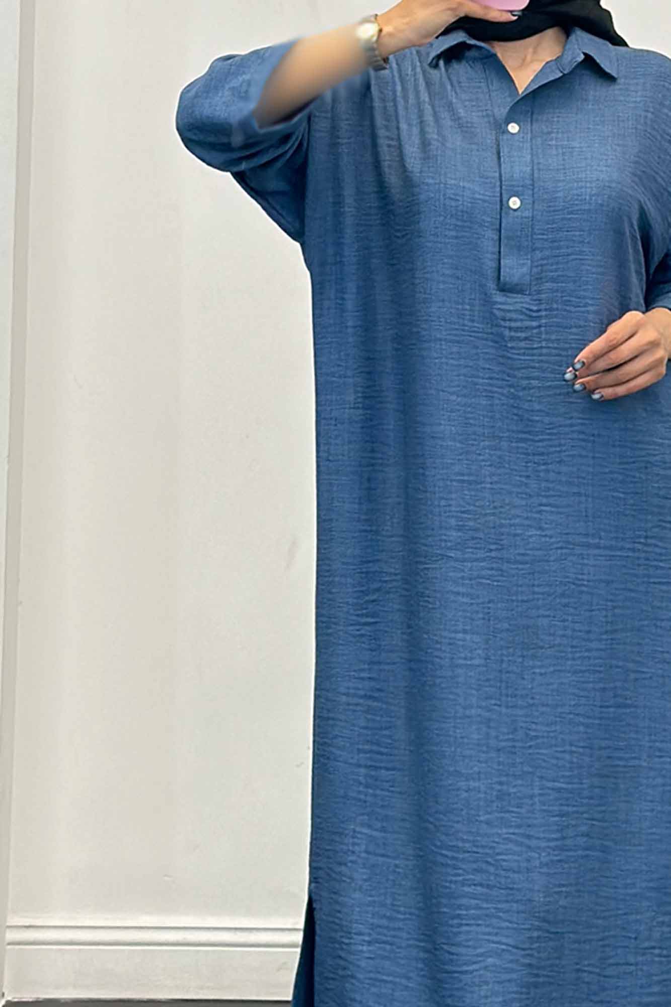 مانتو کفتان یقه شکاری آستین پاگن دار شانتون