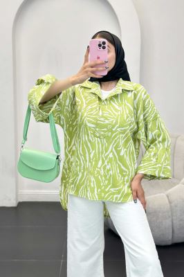 بلوز کاملس دو یقه پشت بلند