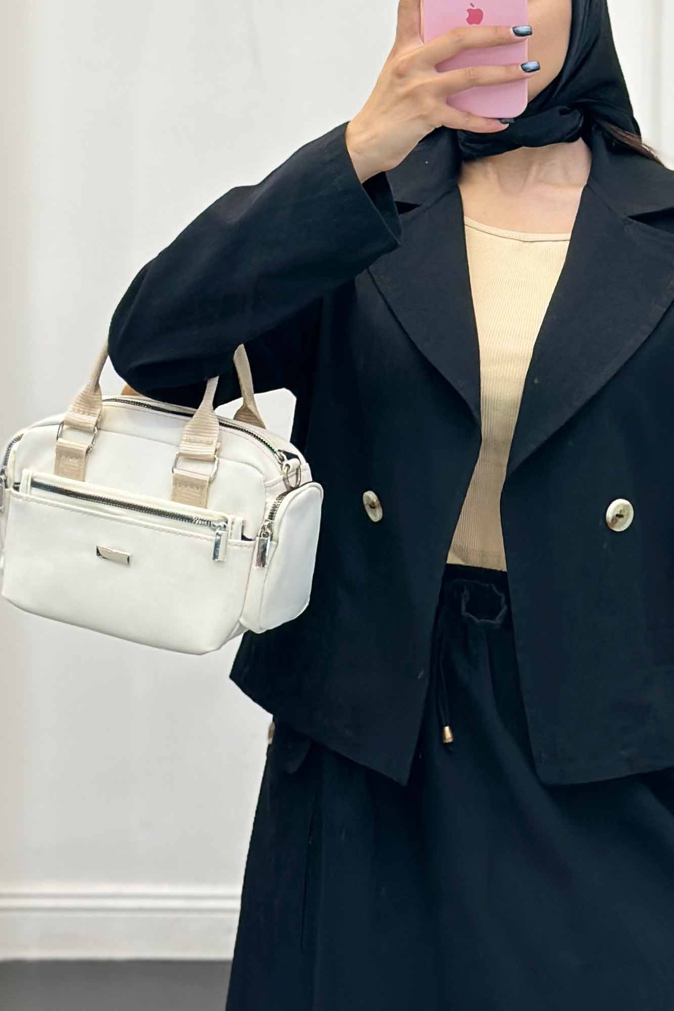 ست کت و دامن جیب فیلتو لینن آرمیتا