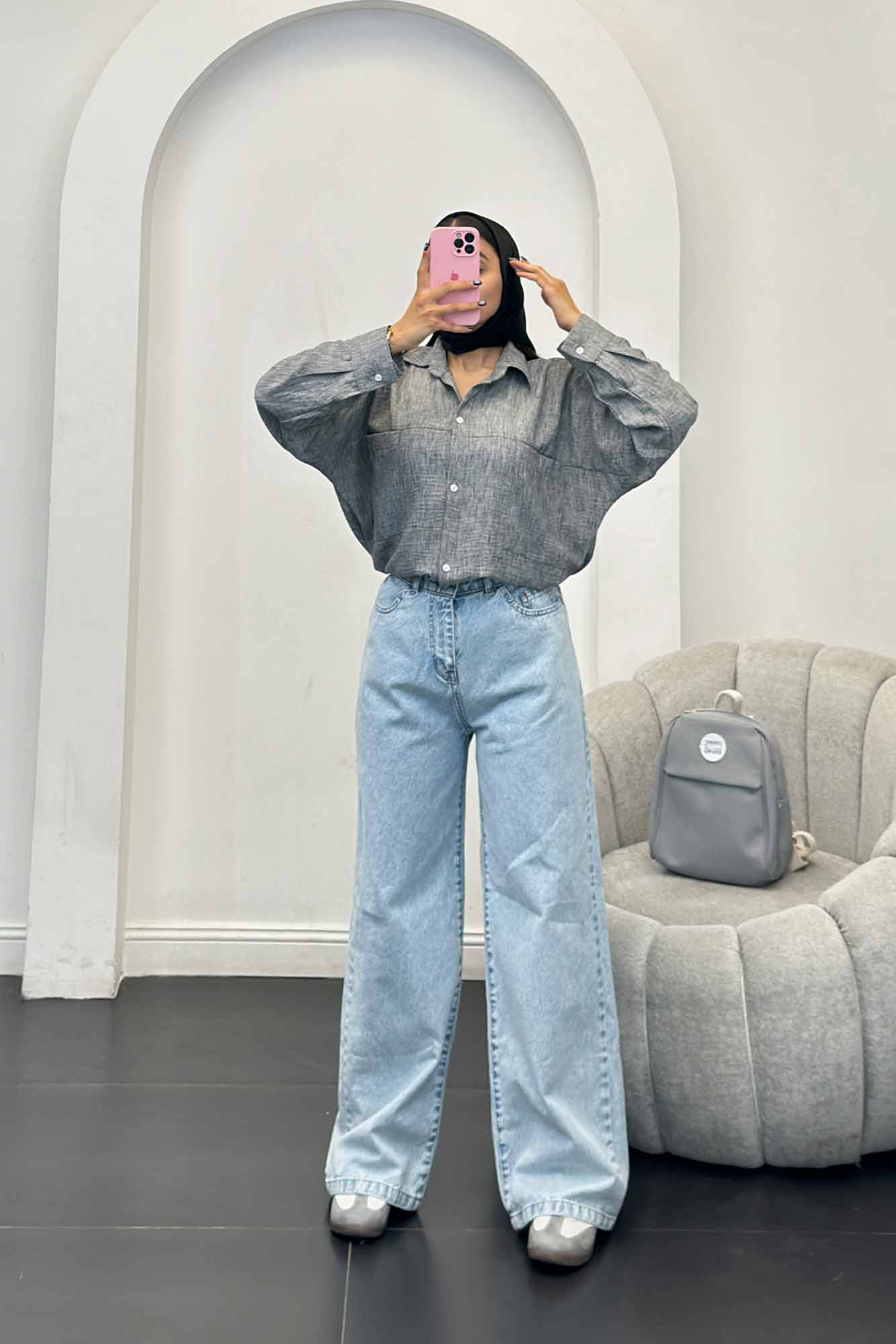 مانتو دو جیب شانتون برفکی سپنتا