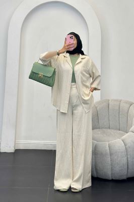 ست مانتو و شلوار نوا آستین سه رب ویدا