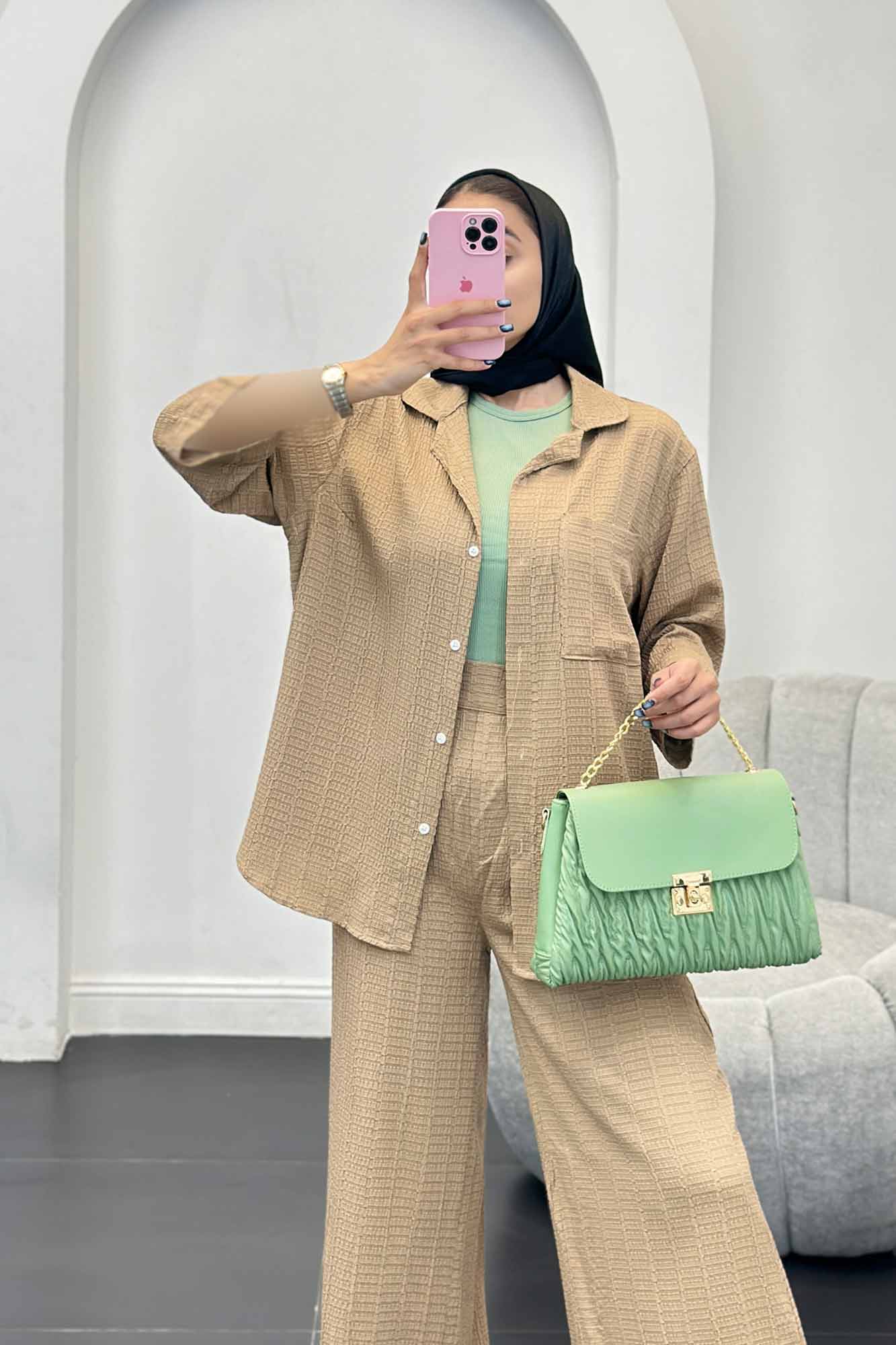 ست مانتو و شلوار نوا آستین سه رب ویدا