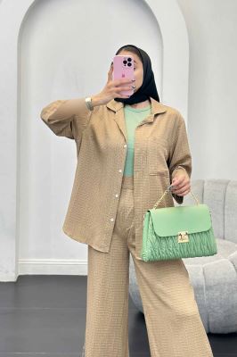 ست مانتو و شلوار نوا آستین سه رب ویدا