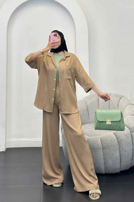 ست مانتو و شلوار نوا آستین سه رب ویدا