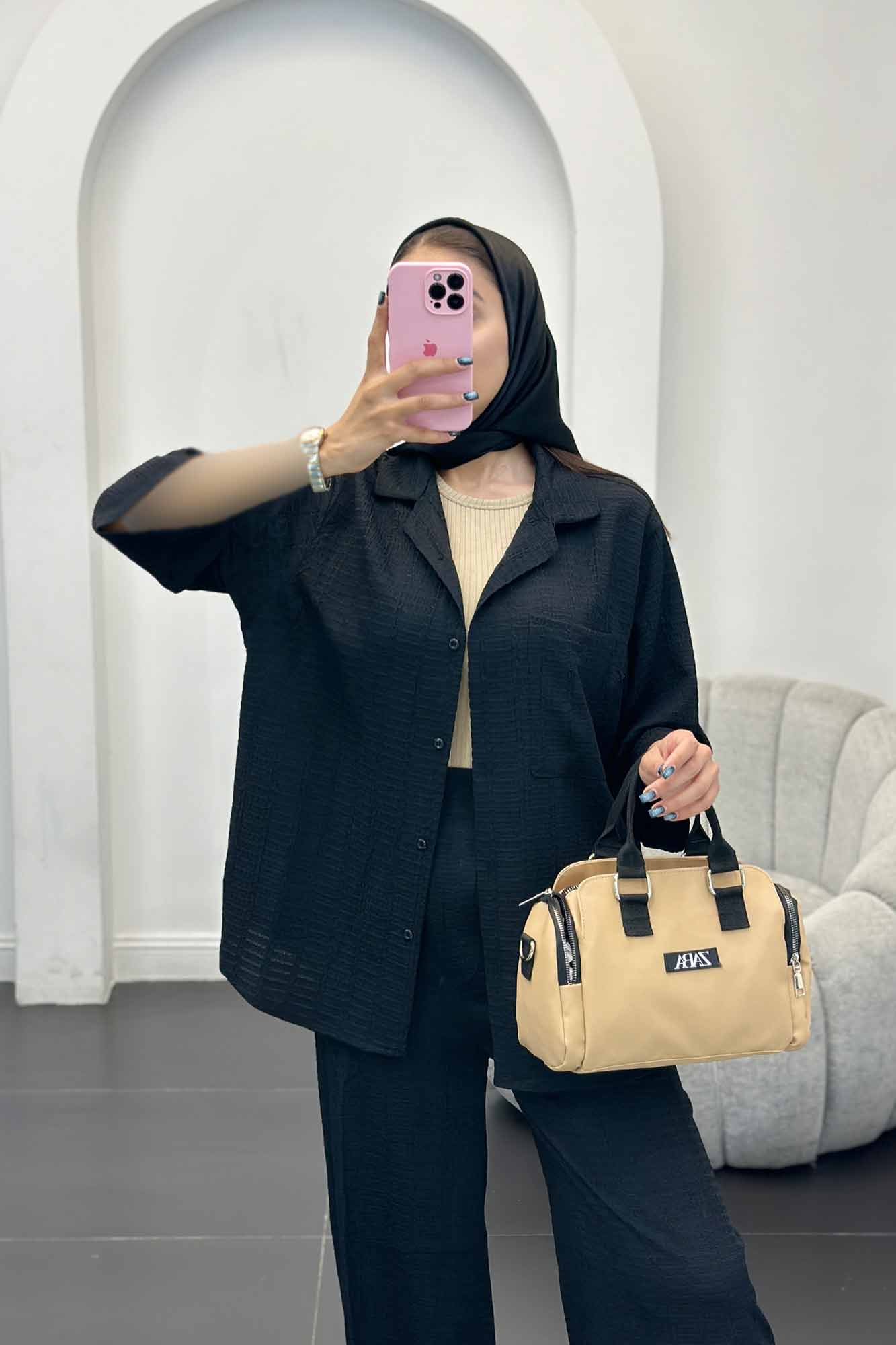 ست مانتو و شلوار نوا آستین سه رب ویدا