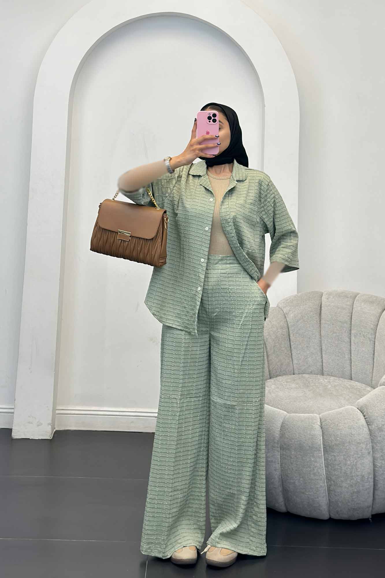 ست مانتو و شلوار نوا آستین سه رب ویدا